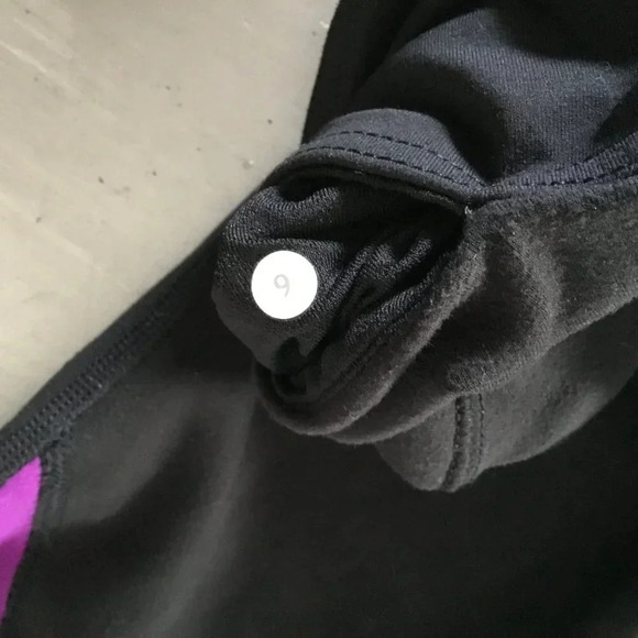 Lululemon Run: Runder Under Pant Pull-On Activewear Run Leggings Black Violet  6 - Picture 6 of 10